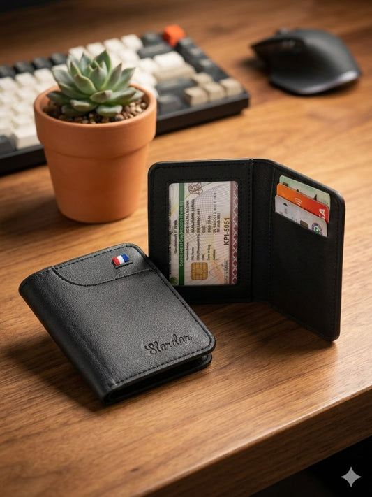 Tomy Mini Leather Wallet - Black Color