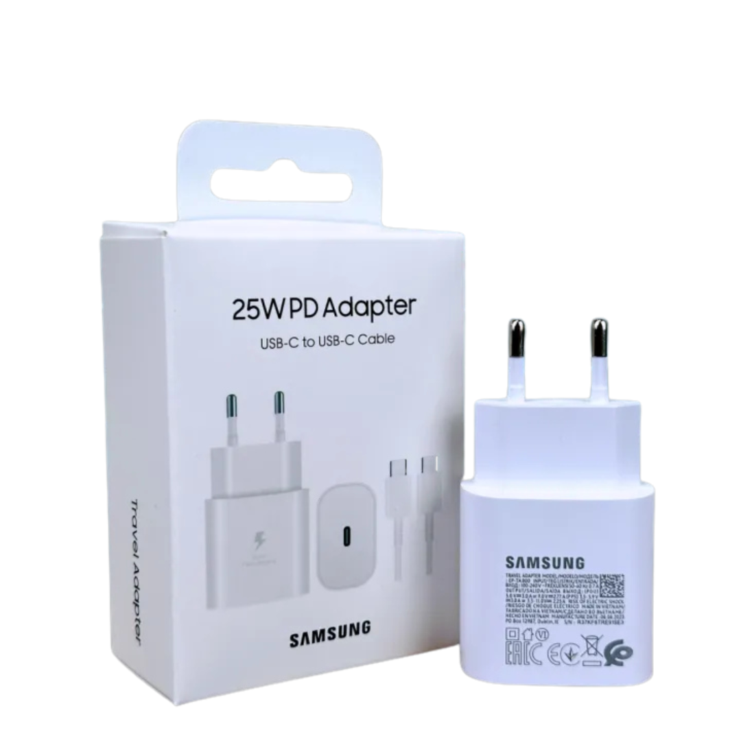Samsung charger and cable white