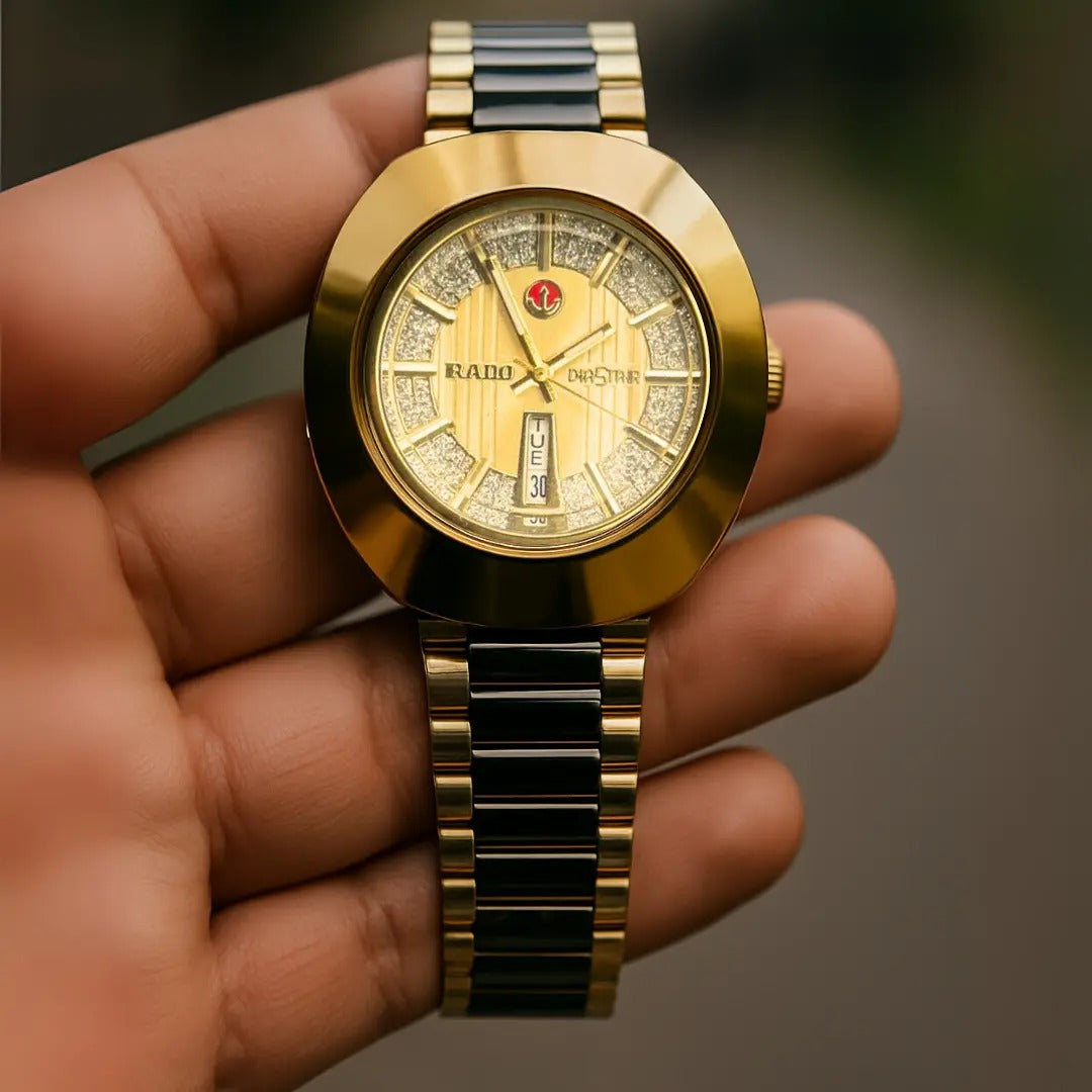 Premium Stainless Steel Watch with Date and Day Display with Branded Box