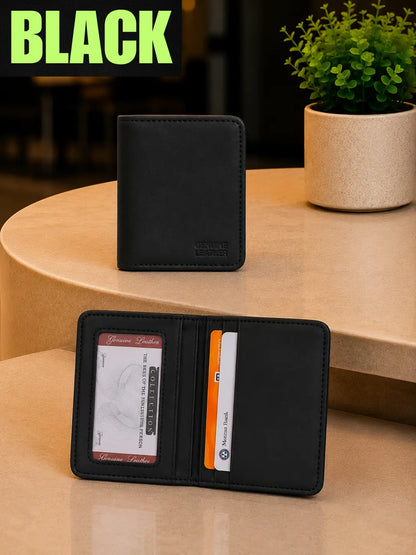 Mat finish Classy Mini Wallet Genuine Leather