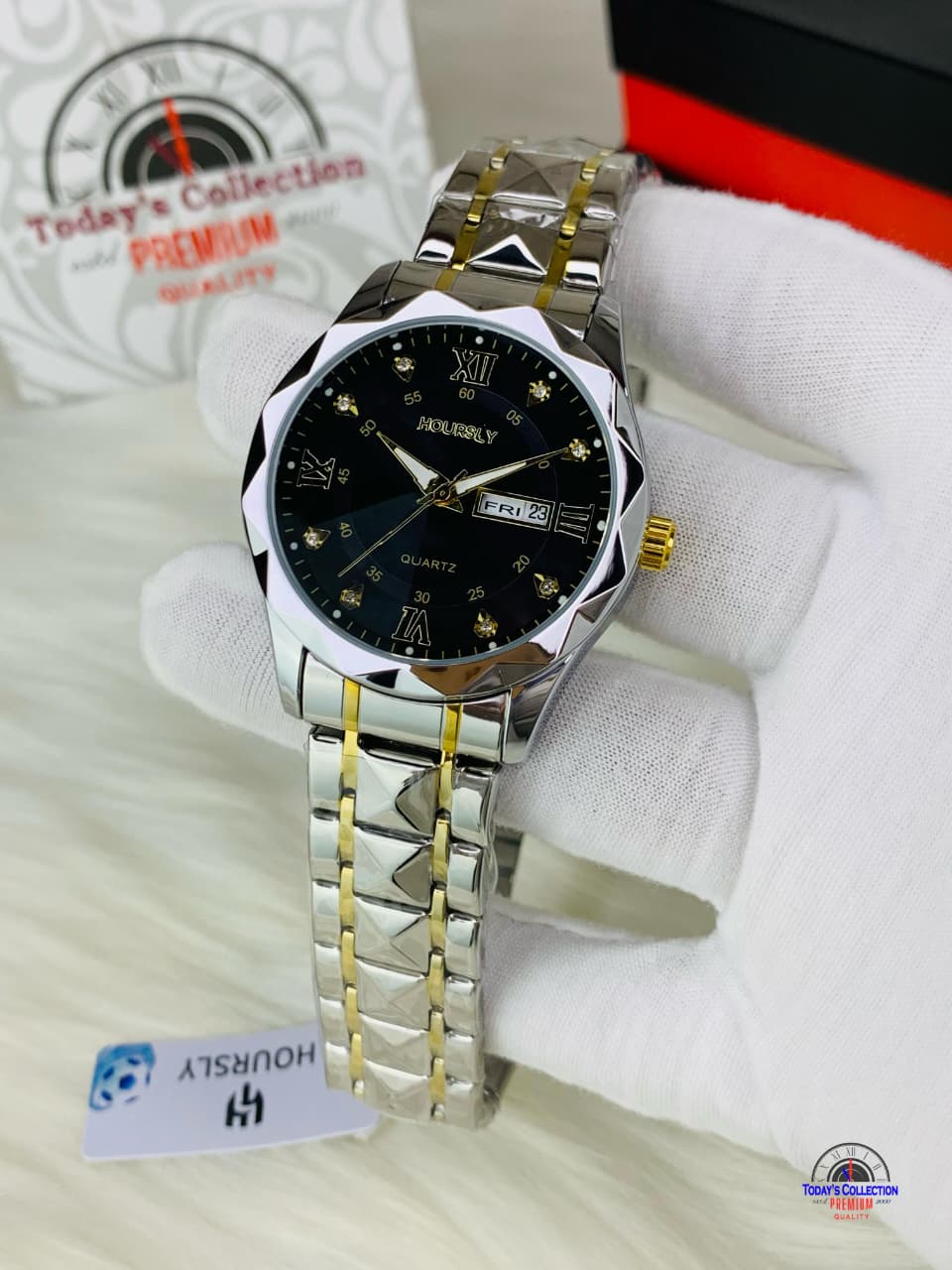 Hoursly Premium Watch - Silver Two Tone