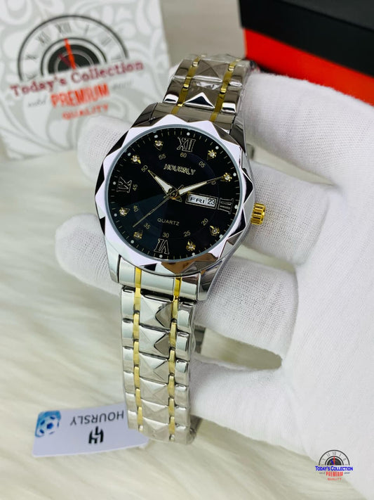 Hoursly Premium Watch - Silver Two Tone