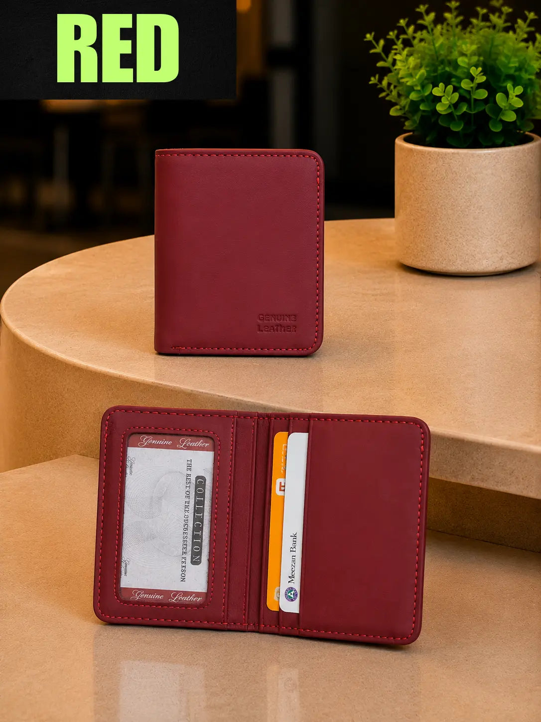 Mat finish Classy Mini Wallet Genuine Leather