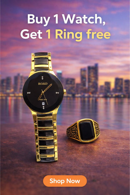 Road Watch with Date + 1 Ring Free