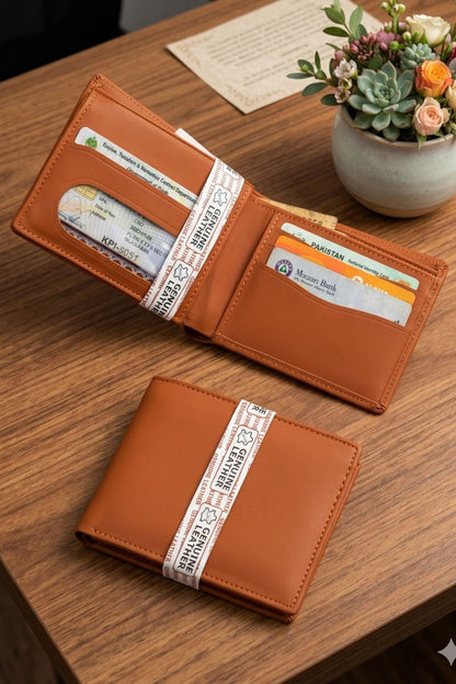 Minimalist Matte Finish Genuine Leather Wallet