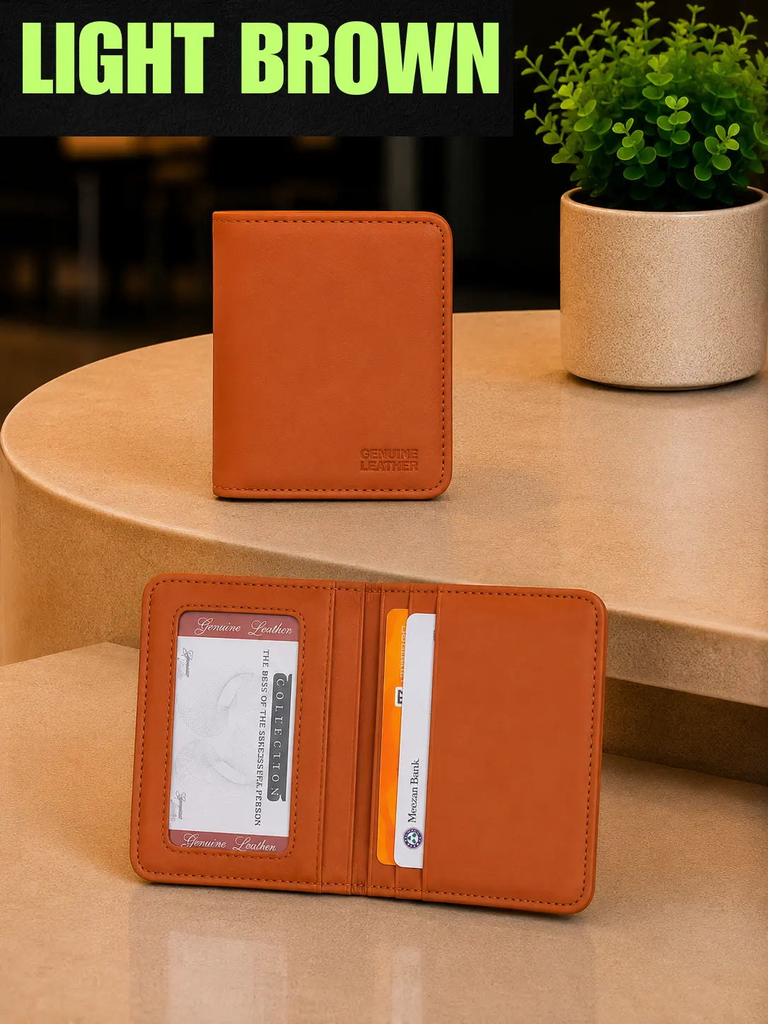 Mat finish Classy Mini Wallet Genuine Leather