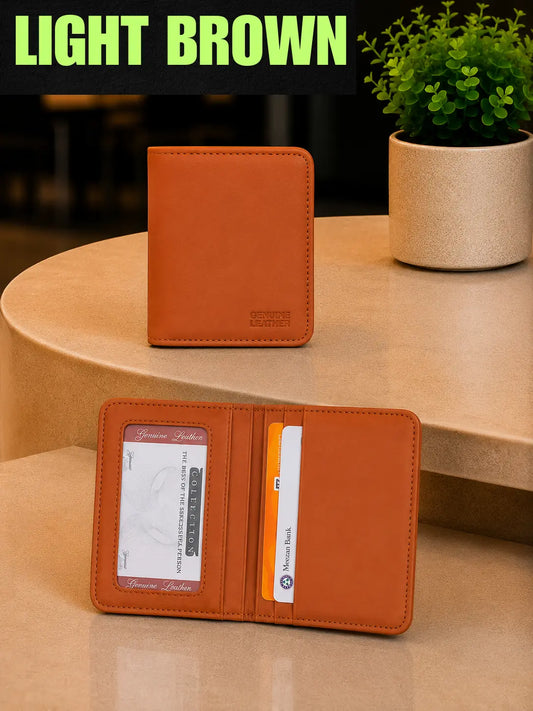 Mat finish Classy Mini Wallet Genuine Leather