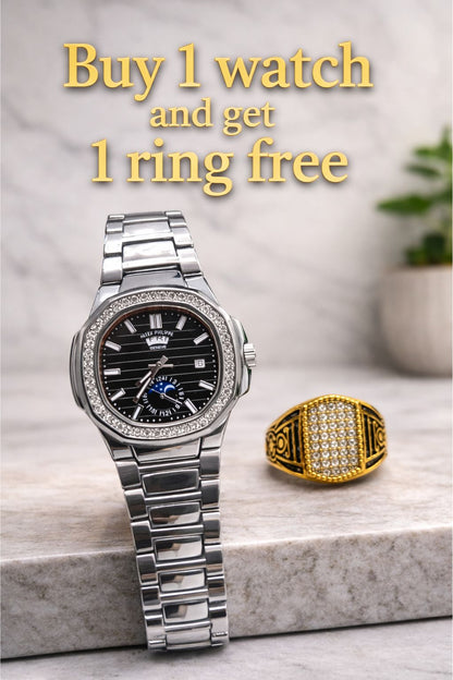 Premium Patik Watch for Men with Free Ring