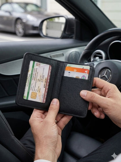 Tomy Mini Leather Wallet - Black Color