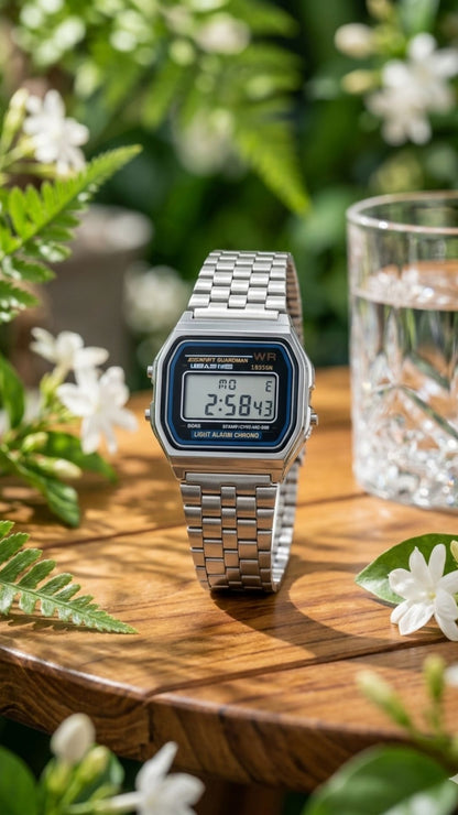 Classic Digital Watch with Alarm + Stopwatch and Built in Light
