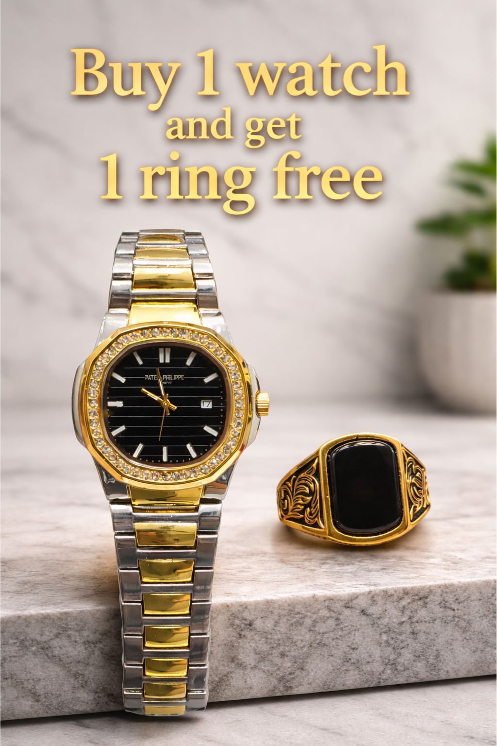 Premium Patik Watch for Men with Free Ring
