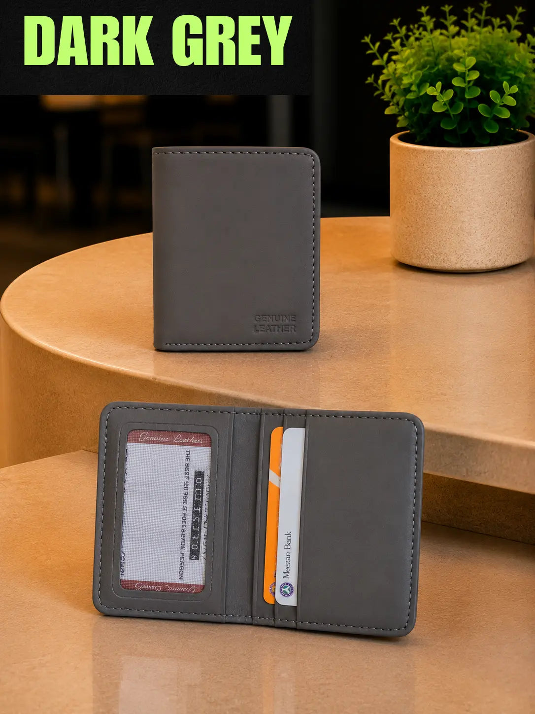 Mat finish Classy Mini Wallet Genuine Leather
