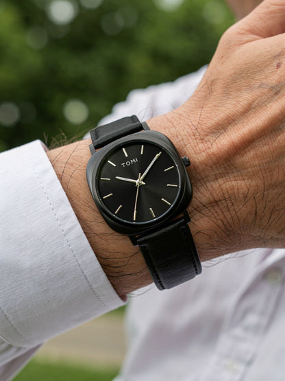 Tomi Black - Premium Leather Watch