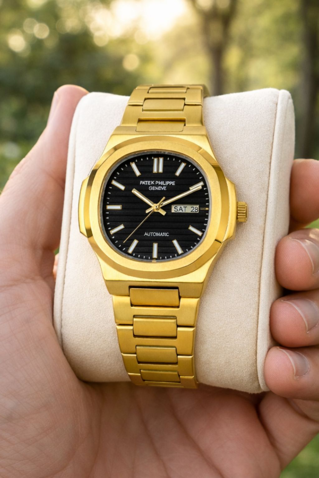 Premium Patik Phill Watch for Men - Golden