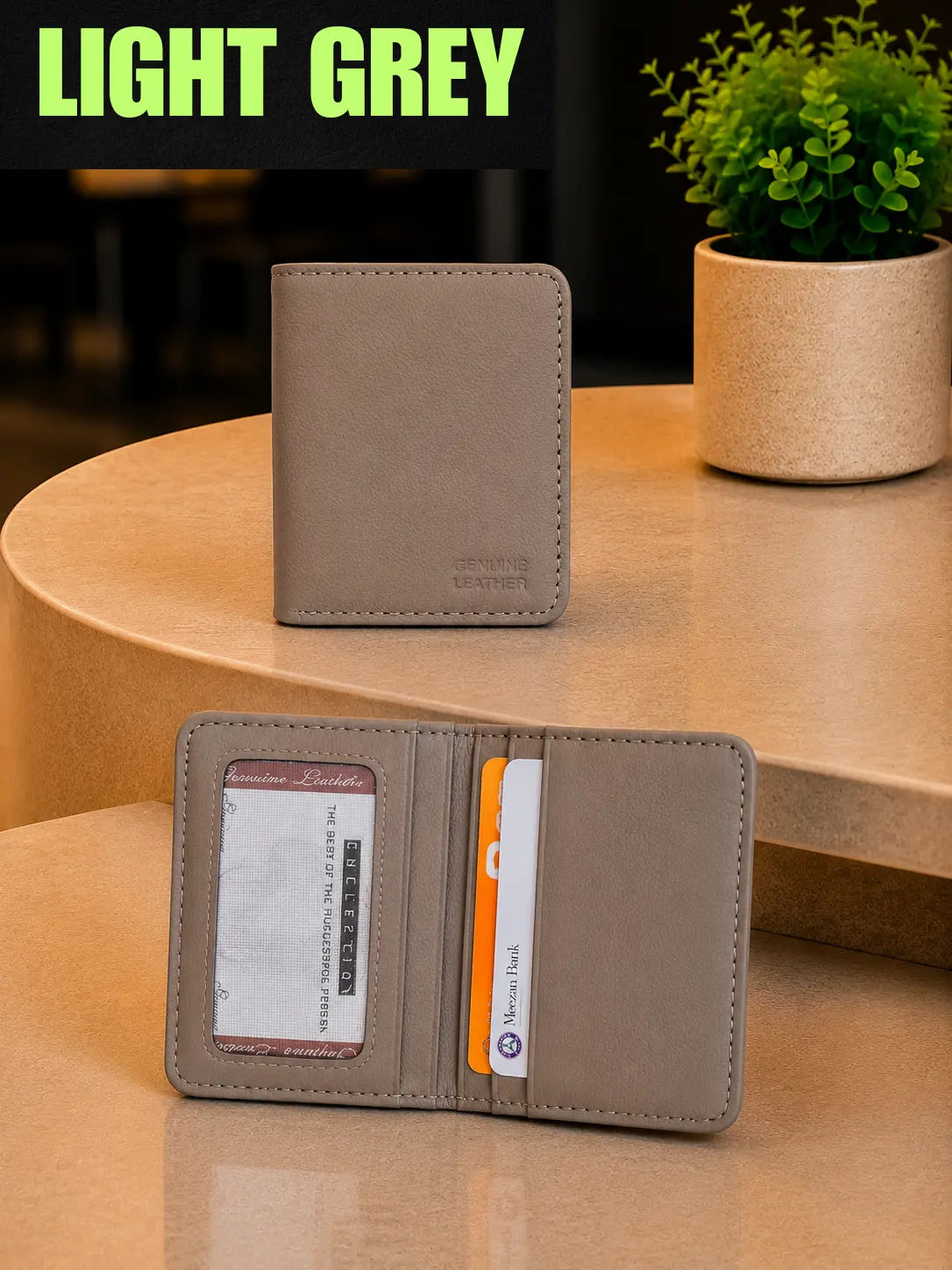 Mat finish Classy Mini Wallet Genuine Leather