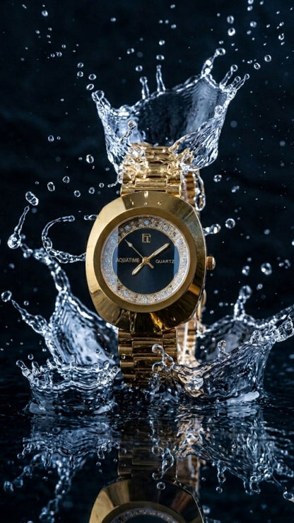 Luxury Aqua Time Watch - Classic Royal Design