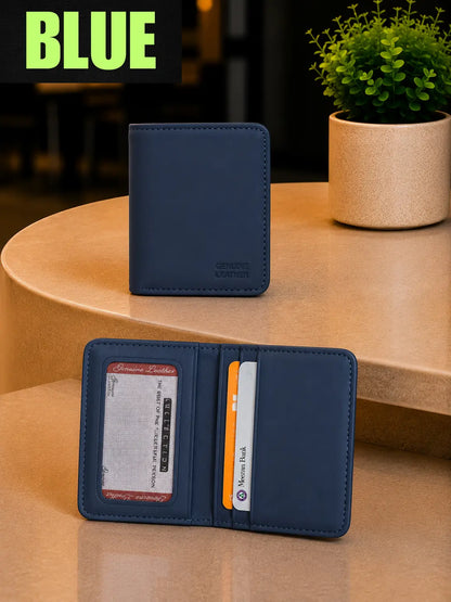Mat finish Classy Mini Wallet Genuine Leather