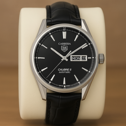 Carrera 2.0 – Calibre 5 Watch | Luxury Leather Strap Men’s Timepiece