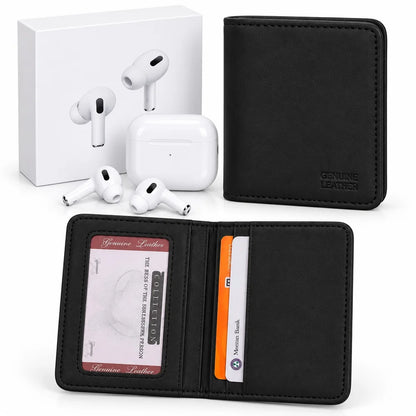 Pocket Friend Deal - Mini Mat Finish Wallet + Wireless Earbuds