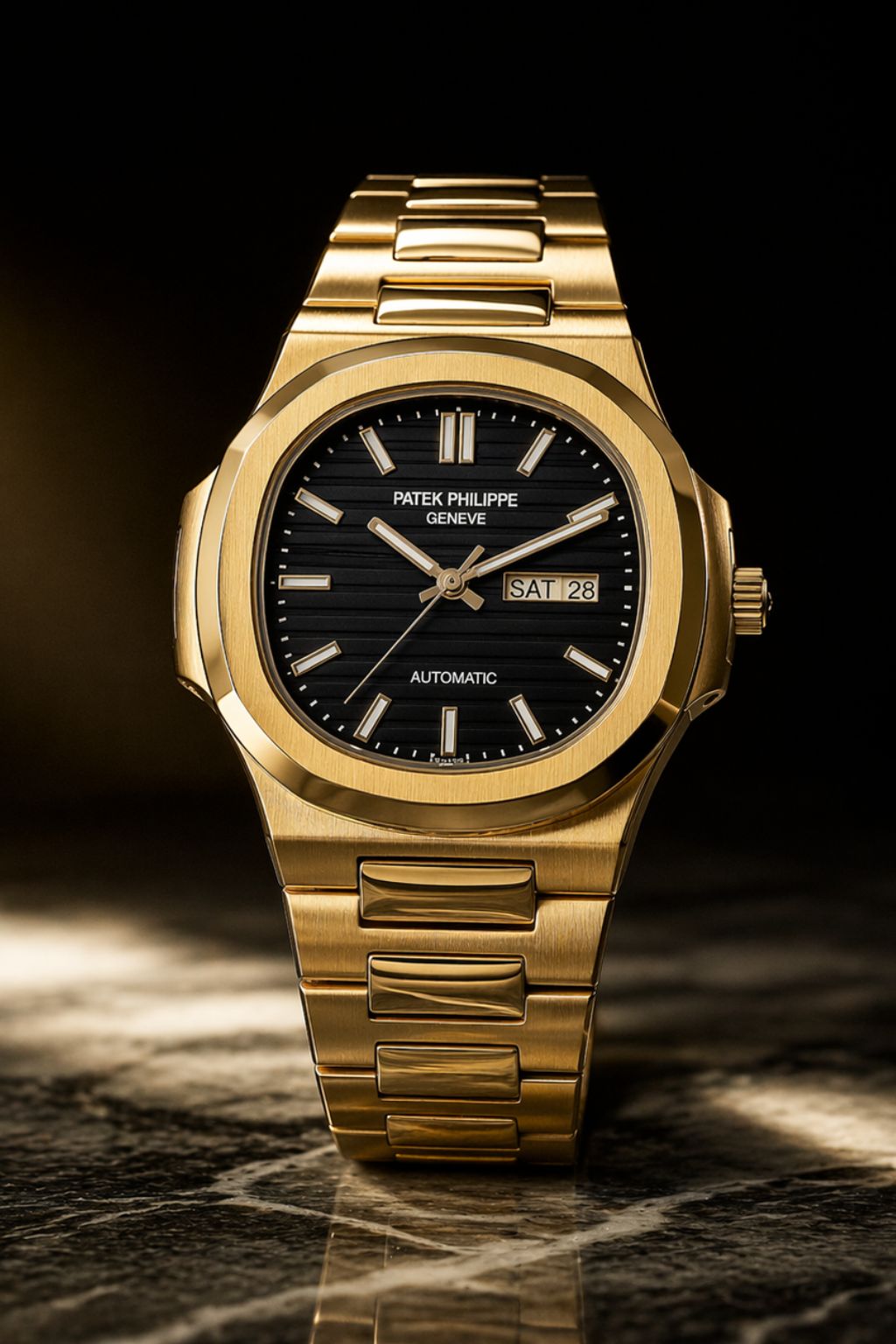 Premium Patik Phill Watch for Men - Golden