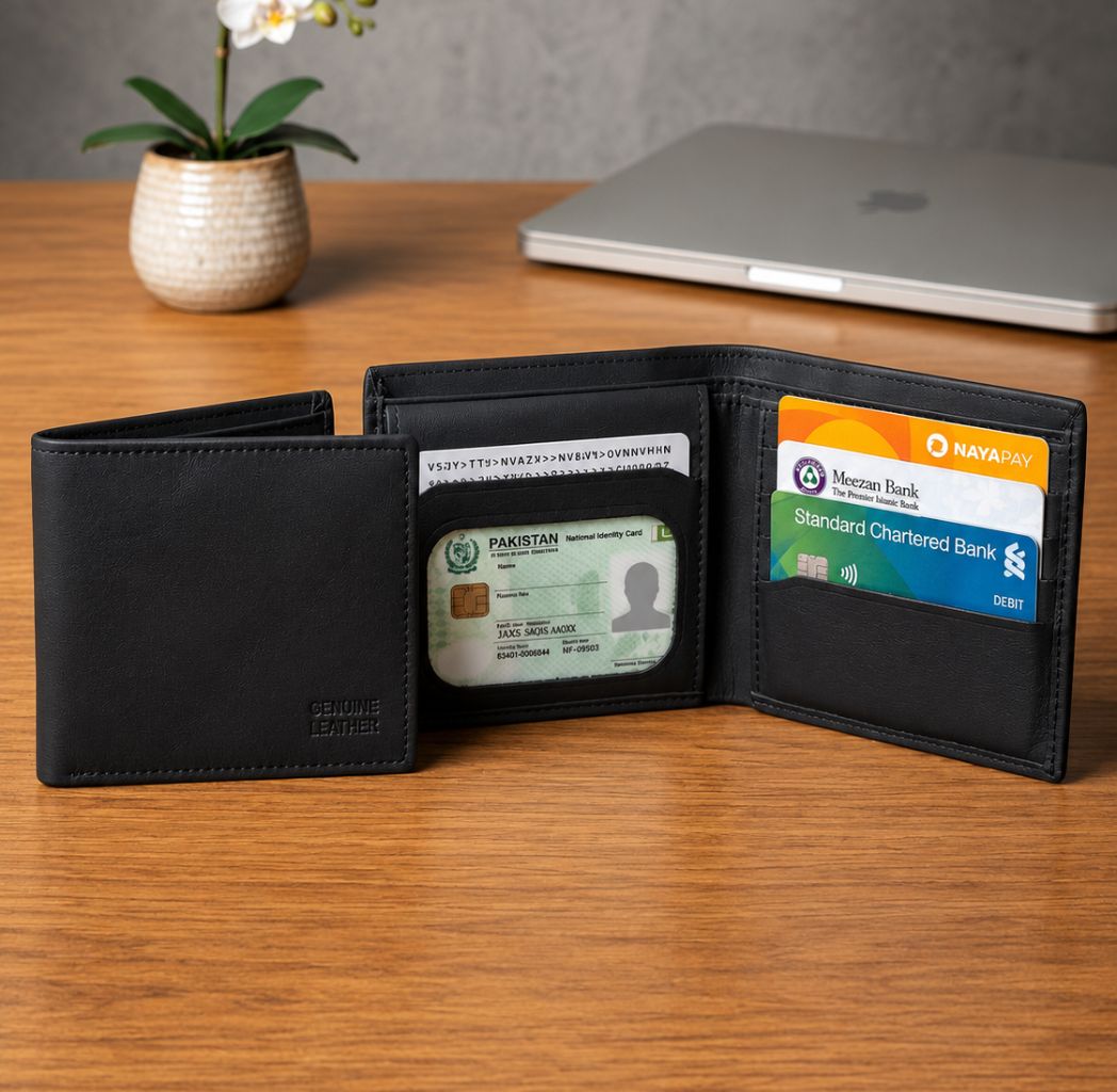 Minimalist Matte Finish Genuine Leather Wallet
