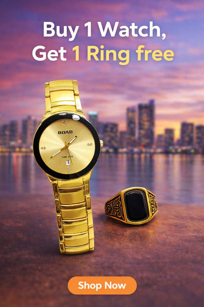 Road Watch with Date + 1 Ring Free