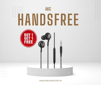 Pack of 2 Akg Handsfree - Akg Samsung earphones - 3.5mm Jack - Stereo Sound and Deep Bass - Gaming Handsfree