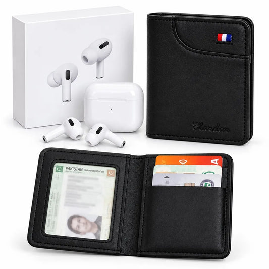 2 in 1 Combo Deal - TOMY Wallet + AirPods Pro Wireless Earbuds