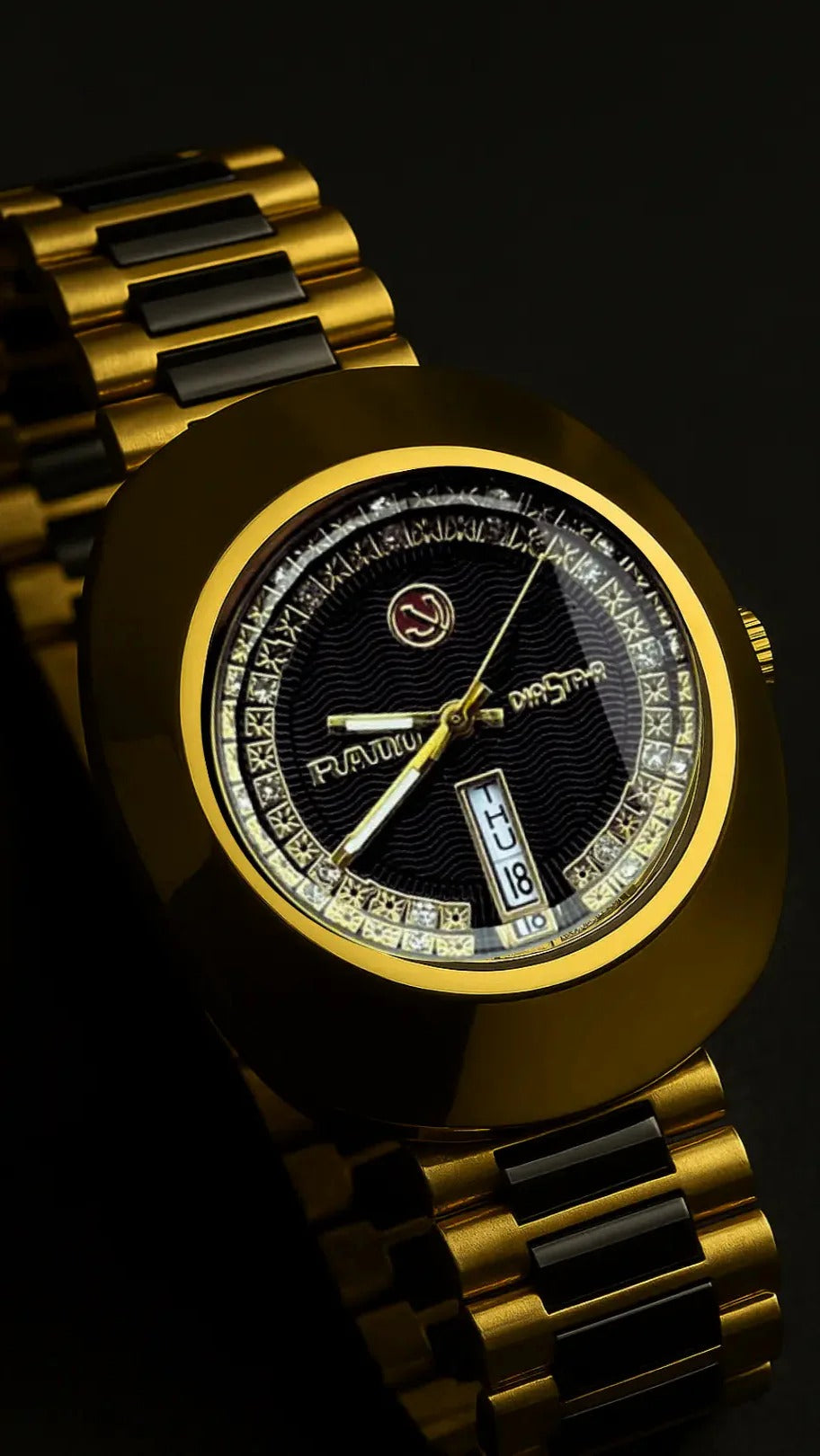 Premium Stainless Steel Watch with Date and Day Display with Branded Box