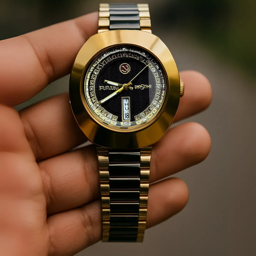 Premium Stainless Steel Watch with Date and Day Display with Branded Box