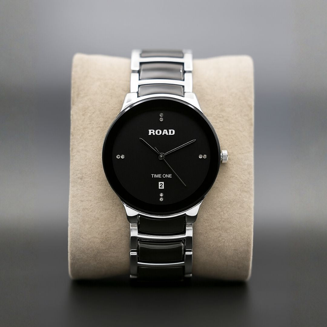 Jublie Date Elegant Watch for Men Silver